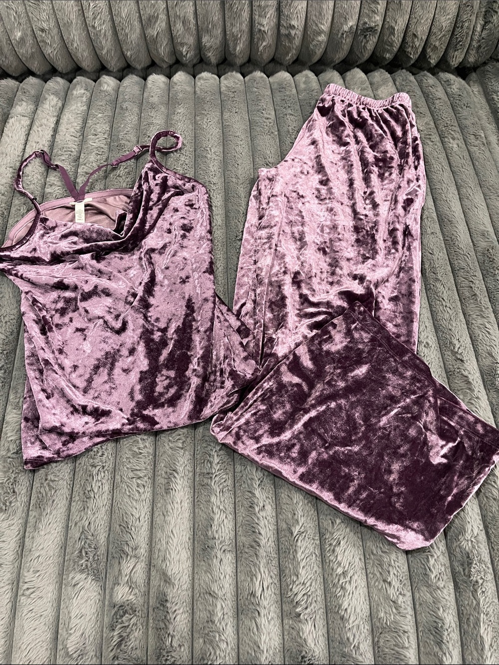 Soma Velvet PJ Set in Mauve Plum